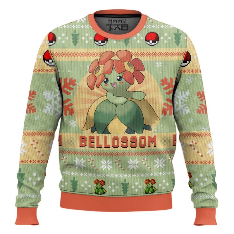 Hooktab Pokemon Gen 2 Bellossom Ugly Christmas Sweater