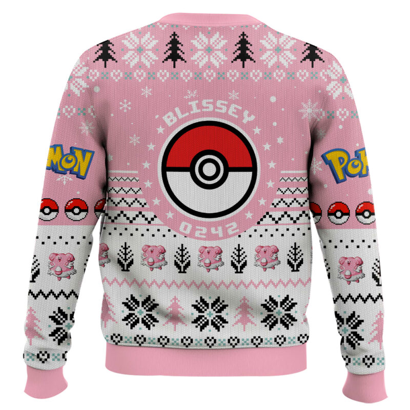 Hooktab Pokemon Gen 2 Blissey Ugly Christmas Sweater Hooktab Pokemon Gen 2 Blissey Ugly Christmas Sweater