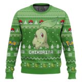 Hooktab Pokemon Gen 2 Chikorita Ugly Christmas Sweater