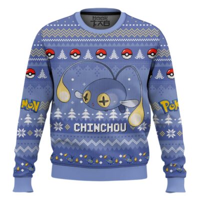 Hooktab Pokemon Gen 2 Chinchou Ugly Christmas Sweater