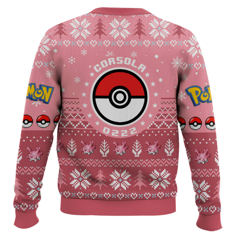 Hooktab Pokemon Gen 2 Corsola Ugly Christmas Sweater Hooktab Pokemon Gen 2 Corsola Ugly Christmas Sweater