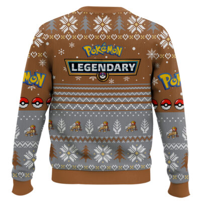 Hooktab Pokemon Gen 2 Entei Ugly Christmas Sweater