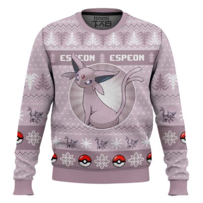 Hooktab Pokemon Gen 2 Espeon Ugly Christmas Sweater