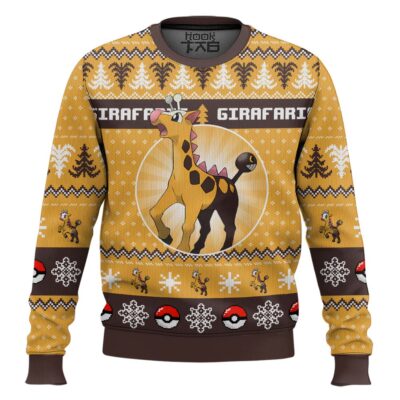 Hooktab Pokemon Gen 2 Girafarig Ugly Christmas Sweater
