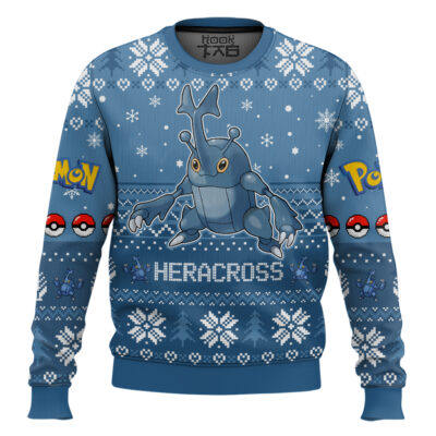 Hooktab Pokemon Gen 2 Heracross Ugly Christmas Sweater