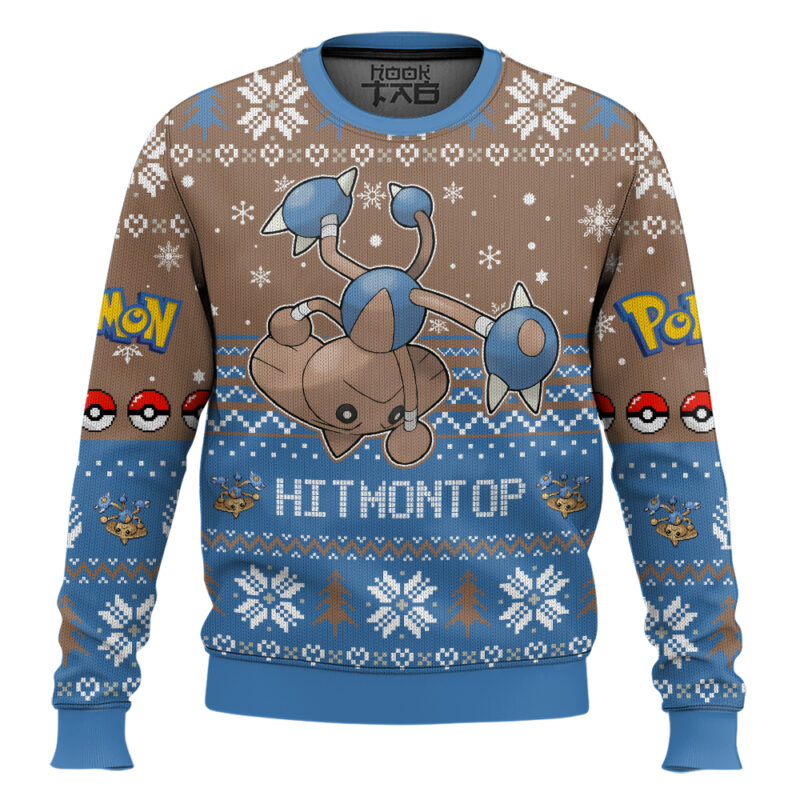 Hooktab Pokemon Gen 2 Hitmontop Ugly Christmas Sweater
