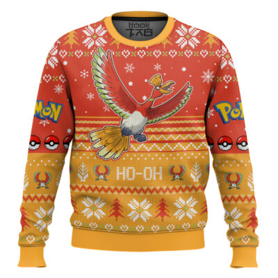 Hooktab Pokemon Gen 2 Ho-oh Ugly Christmas Sweater