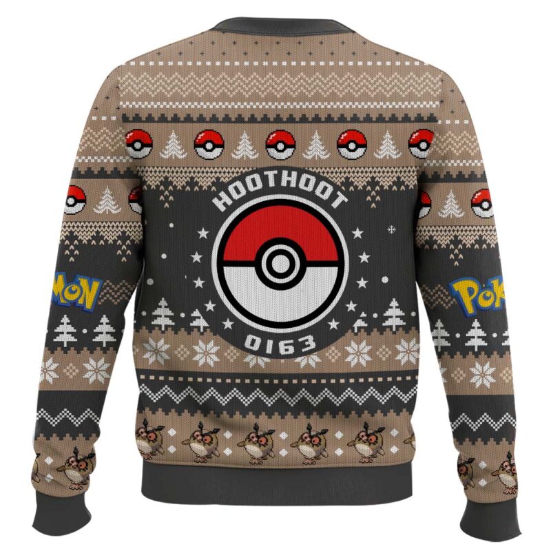 Hooktab Pokemon Gen 2 Hoothoot Ugly Christmas Sweater Hooktab Pokemon Gen 2 Hoothoot Ugly Christmas Sweater