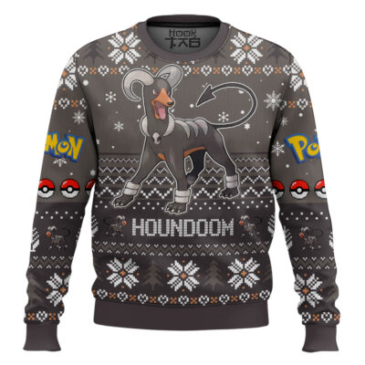 Hooktab Pokemon Gen 2 Houndoom Ugly Christmas Sweater