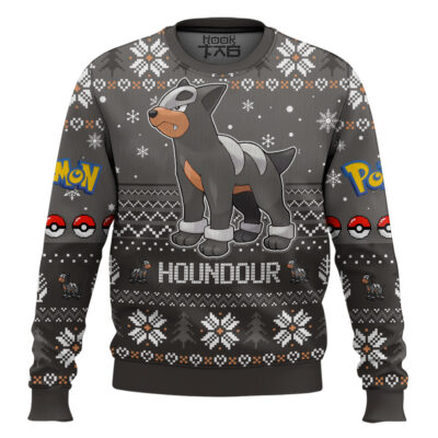 Hooktab Pokemon Gen 2 Houndour Ugly Christmas Sweater