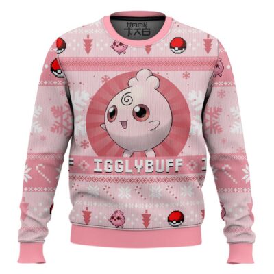 Hooktab Pokemon Gen 2 Igglybuff Ugly Christmas Sweater