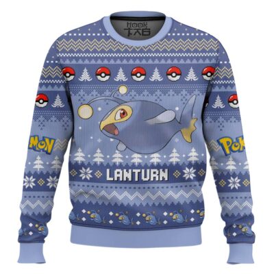 Hooktab Pokemon Gen 2 Lanturn Ugly Christmas Sweater