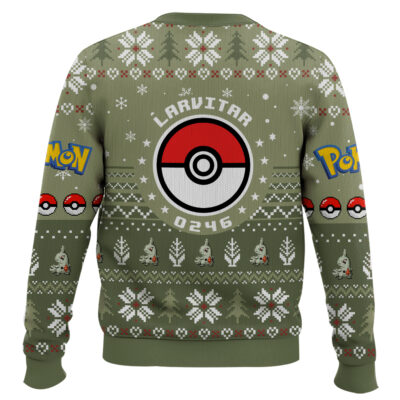 Hooktab Pokemon Gen 2 Larvitar Ugly Christmas Sweater
