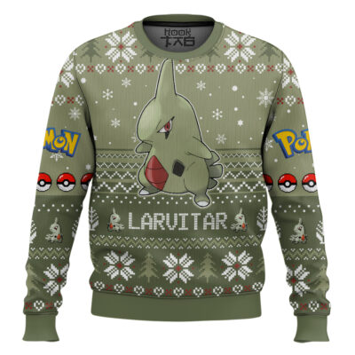 Hooktab Pokemon Gen 2 Larvitar Ugly Christmas Sweater