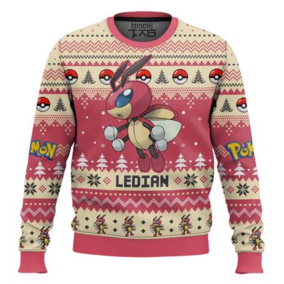 Hooktab Pokemon Gen 2 Ledian Ugly Christmas Sweater