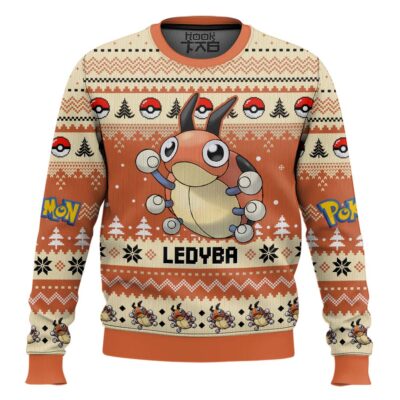Hooktab Pokemon Gen 2 Ledyba Ugly Christmas Sweater