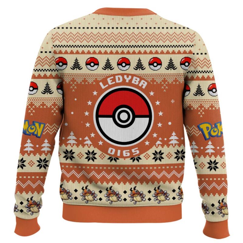 Hooktab Pokemon Gen 2 Ledyba Ugly Christmas Sweater Hooktab Pokemon Gen 2 Ledyba Ugly Christmas Sweater