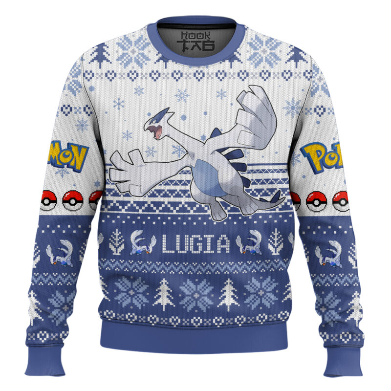 Hooktab Pokemon Gen 2 Lugia Ugly Christmas Sweater