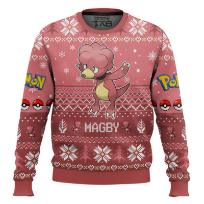 Hooktab Pokemon Gen 2 Magby Ugly Christmas Sweater