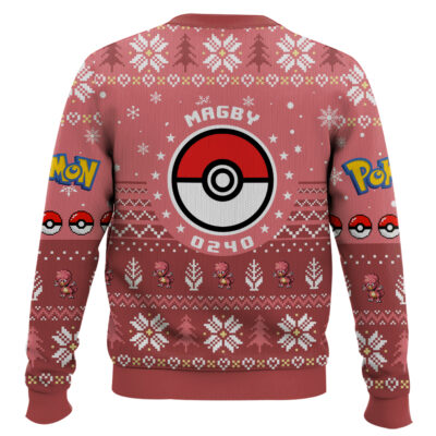 Hooktab Pokemon Gen 2 Magby Ugly Christmas Sweater