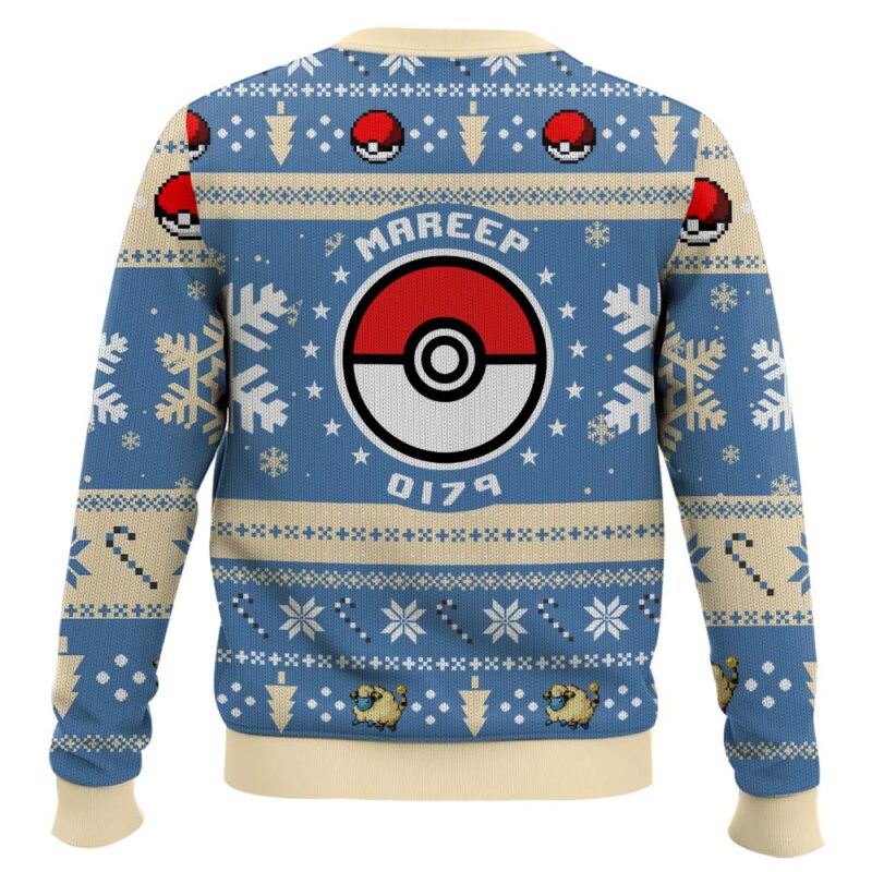 Hooktab Pokemon Gen 2 Mareep Ugly Christmas Sweater Hooktab Pokemon Gen 2 Mareep Ugly Christmas Sweater