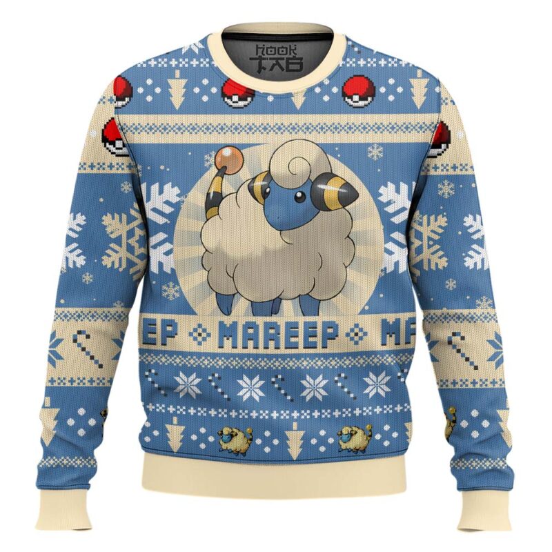 Hooktab Pokemon Gen 2 Mareep Ugly Christmas Sweater