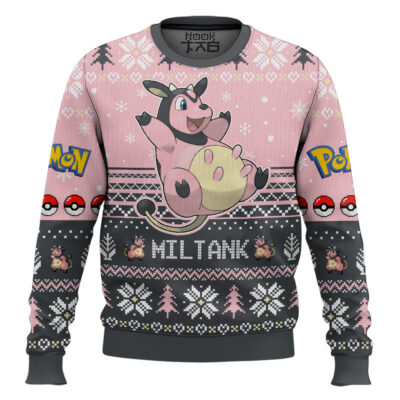 Hooktab Pokemon Gen 2 Miltank Ugly Christmas Sweater