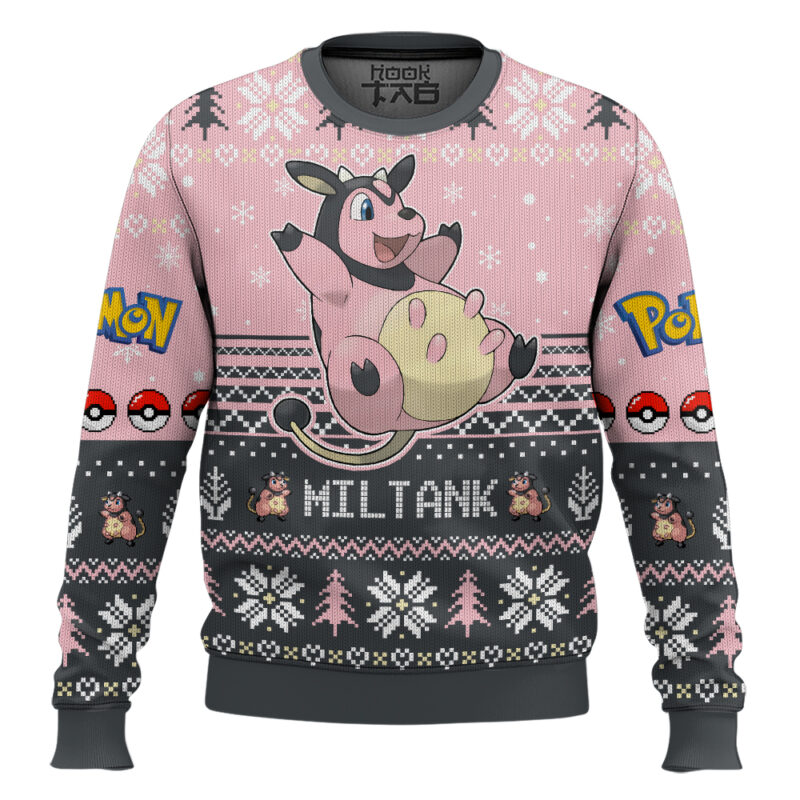 Hooktab Pokemon Gen 2 Miltank Ugly Christmas Sweater
