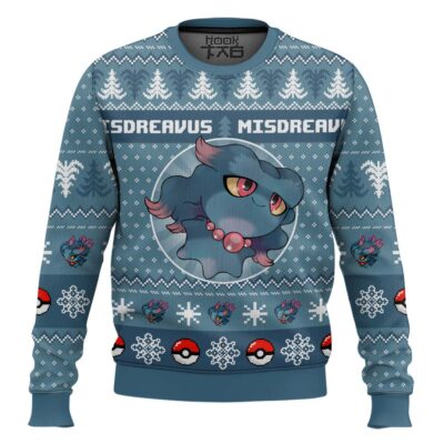 Hooktab Pokemon Gen 2 Misdreavus Ugly Christmas Sweater