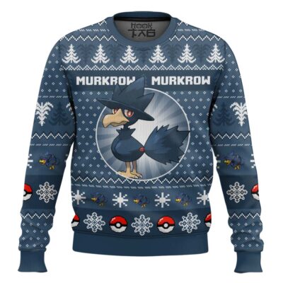 Hooktab Pokemon Gen 2 Murkrow Ugly Christmas Sweater