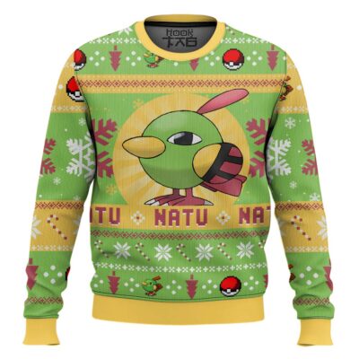 Hooktab Pokemon Gen 2 Natu Ugly Christmas Sweater