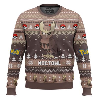 Hooktab Pokemon Gen 2 Noctowl Ugly Christmas Sweater