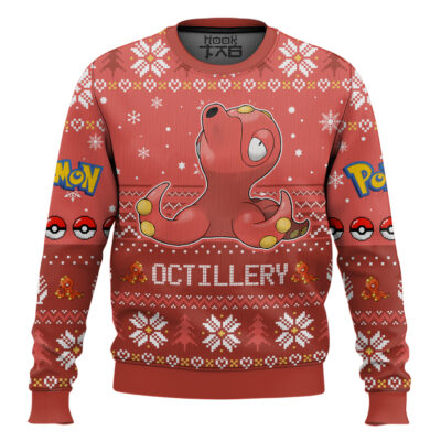Hooktab Pokemon Gen 2 Octillery Ugly Christmas Sweater