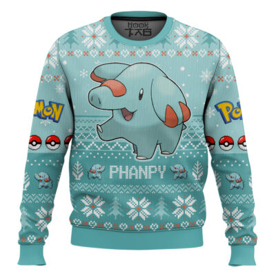 Hooktab Pokemon Gen 2 Phanpy Ugly Christmas Sweater