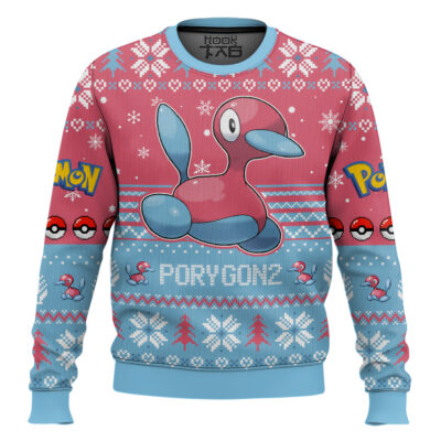Hooktab Pokemon Gen 2 Porygon2 Ugly Christmas Sweater