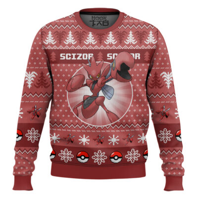 Hooktab Pokemon Gen 2 Scizor Ugly Christmas Sweater