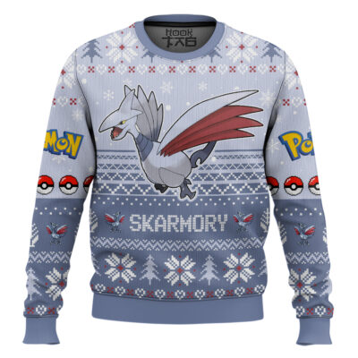 Hooktab Pokemon Gen 2 Skarmory Ugly Christmas Sweater
