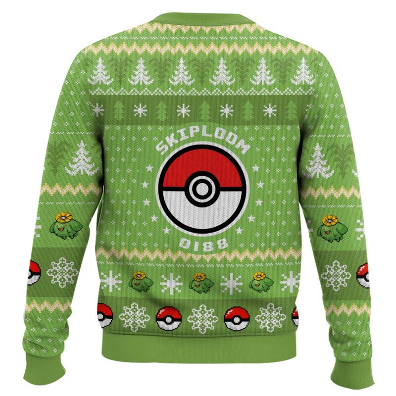 Hooktab Pokemon Gen 2 Skiploom Ugly Christmas Sweater Hooktab Pokemon Gen 2 Skiploom Ugly Christmas Sweater