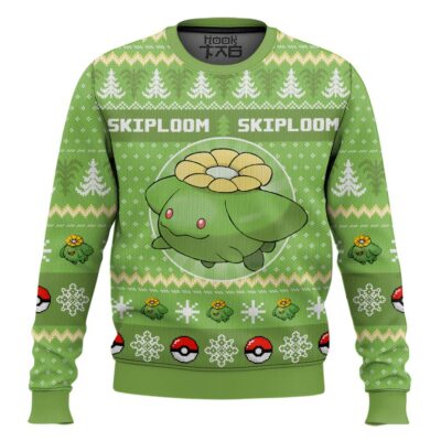 Hooktab Pokemon Gen 2 Skiploom Ugly Christmas Sweater