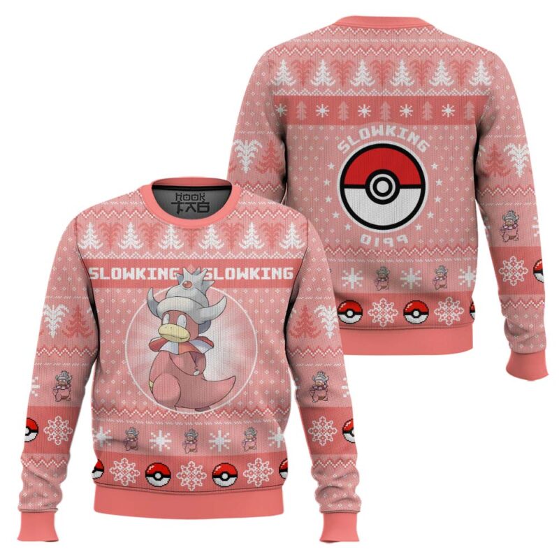 Hooktab Pokemon Gen 2 Slowking Ugly Christmas Sweater Hooktab Pokemon Gen 2 Slowking Ugly Christmas Sweater