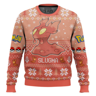 Hooktab Pokemon Gen 2 Slugma Ugly Christmas Sweater