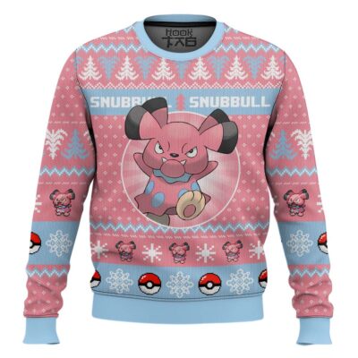 Hooktab Pokemon Gen 2 Snubbull Ugly Christmas Sweater