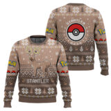 Hooktab Pokemon Gen 2 Stantler Ugly Christmas Sweater