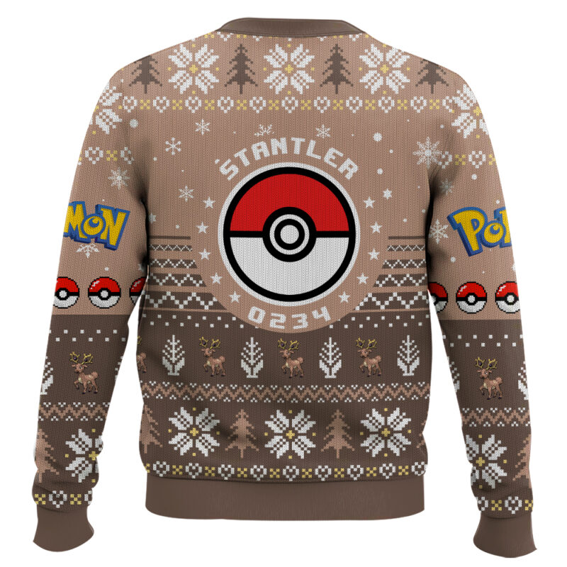 Hooktab Pokemon Gen 2 Stantler Ugly Christmas Sweater Hooktab Pokemon Gen 2 Stantler Ugly Christmas Sweater
