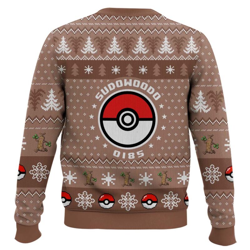 Hooktab Pokemon Gen 2 Sudowoodo Ugly Christmas Sweater Hooktab Pokemon Gen 2 Sudowoodo Ugly Christmas Sweater