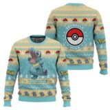 Hooktab Pokemon Gen 2 Totodile Ugly Christmas Sweater