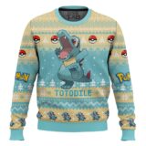 Hooktab Pokemon Gen 2 Totodile Ugly Christmas Sweater