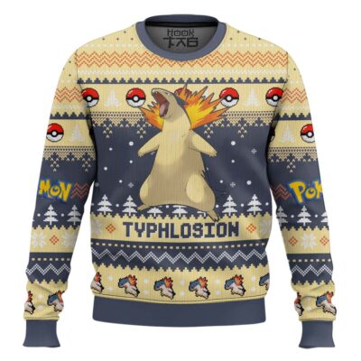 Hooktab Pokemon Gen 2 Typhlosion Ugly Christmas Sweater