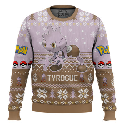 Hooktab Pokemon Gen 2 Tyrogue Ugly Christmas Sweater