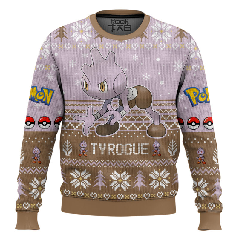 Hooktab Pokemon Gen 2 Tyrogue Ugly Christmas Sweater